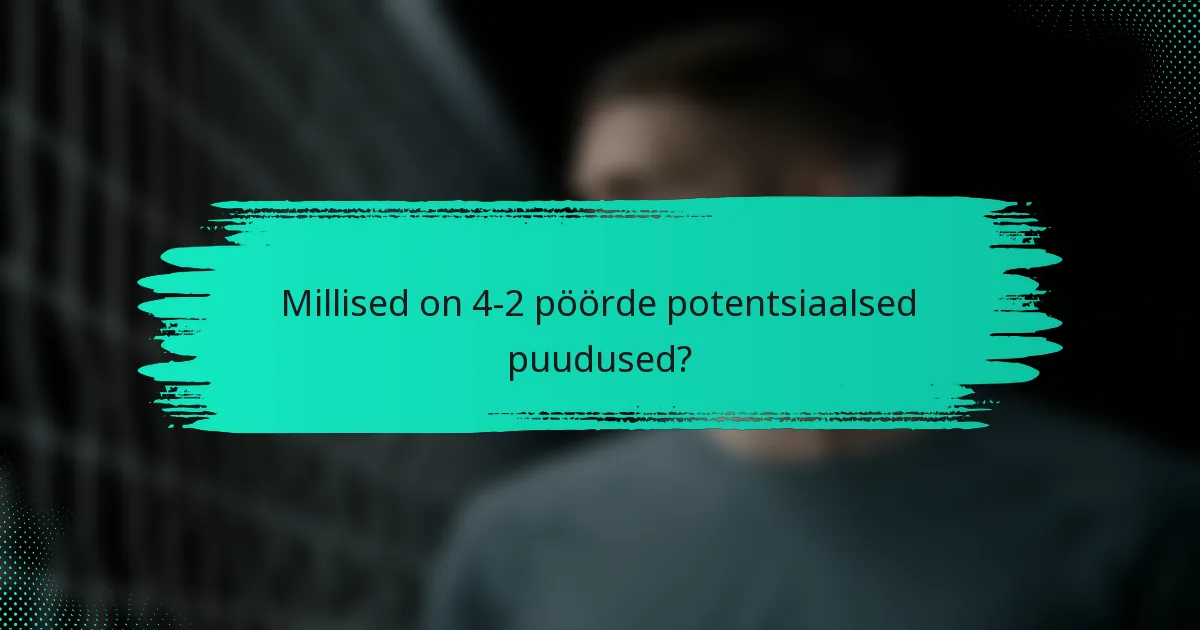 Millised on 4-2 pöörde potentsiaalsed puudused?